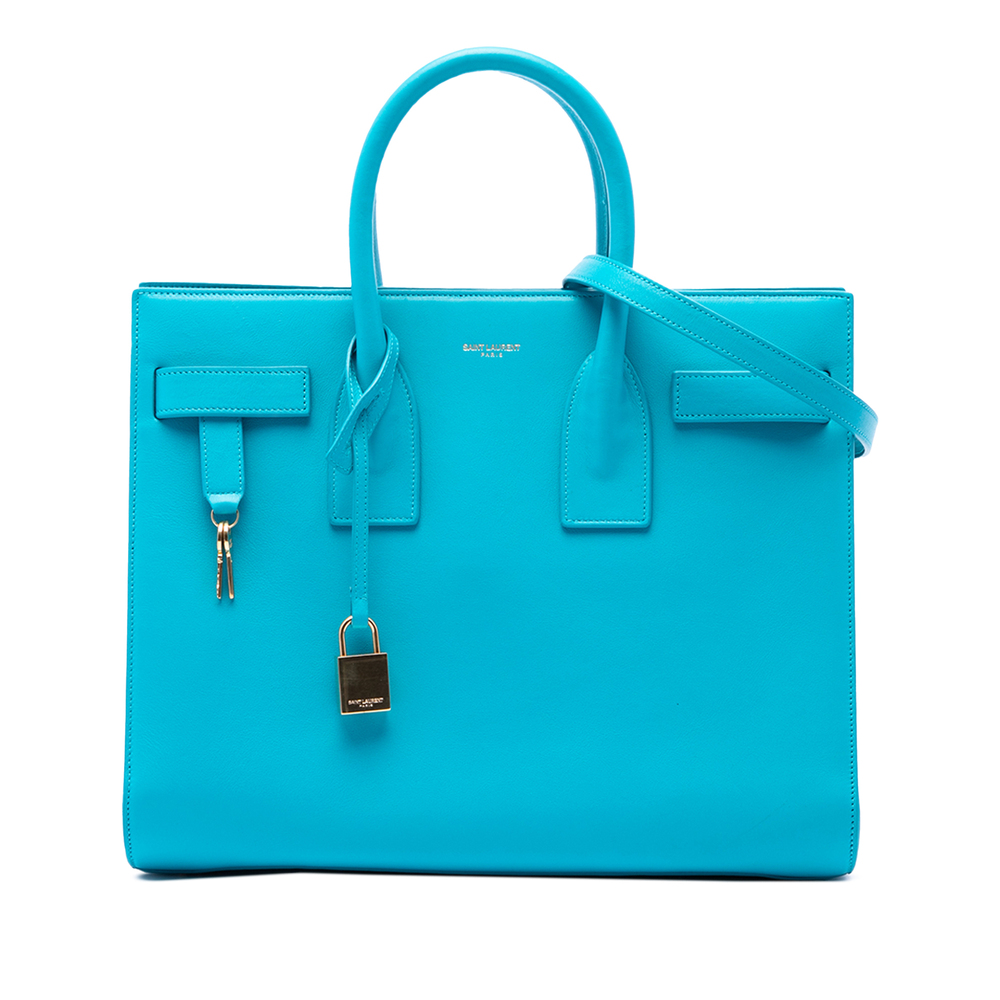 Pre-Loved Saint Laurent Small Leather Sac De Jour Satchel